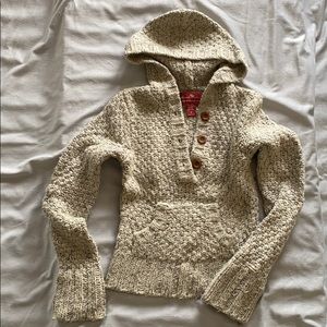 Abercrombie & Fitch wool knit hoodie with pocket